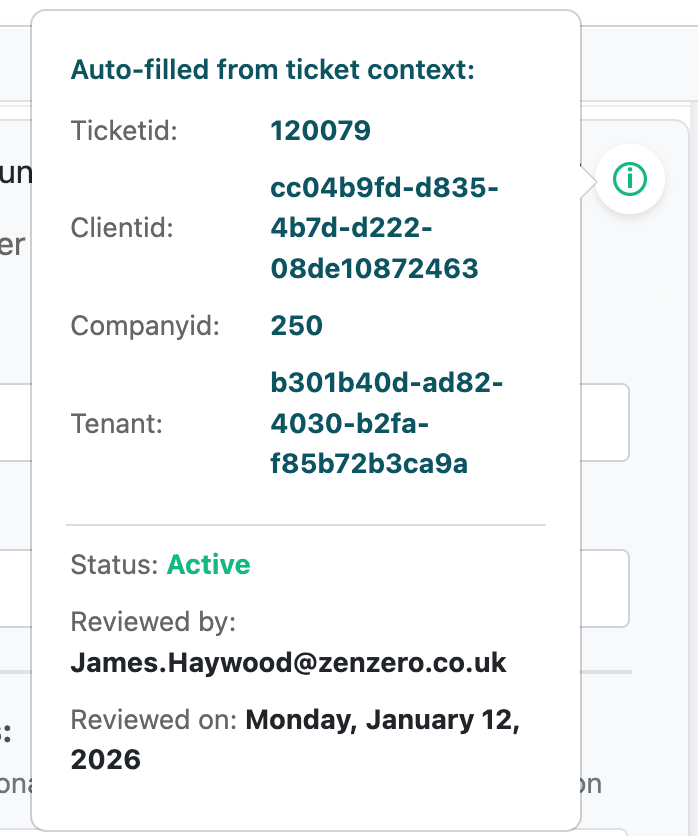 Context parameters