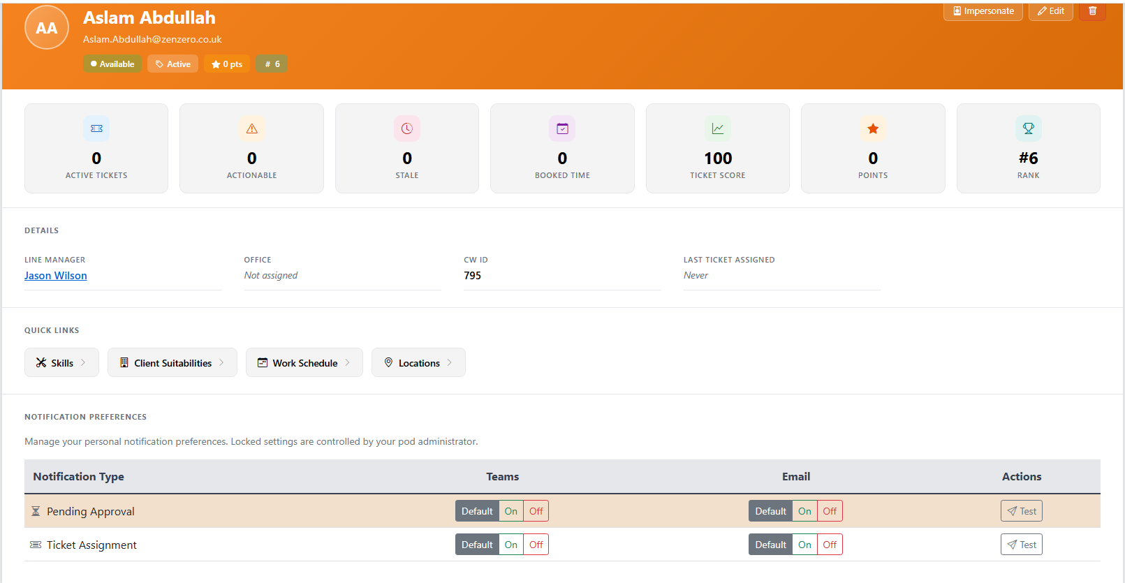 Employee Details Page