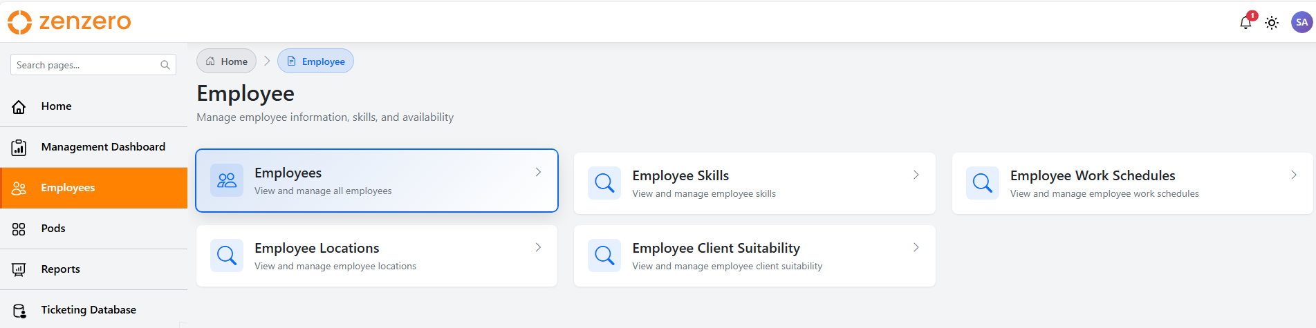 Employee Page Overview